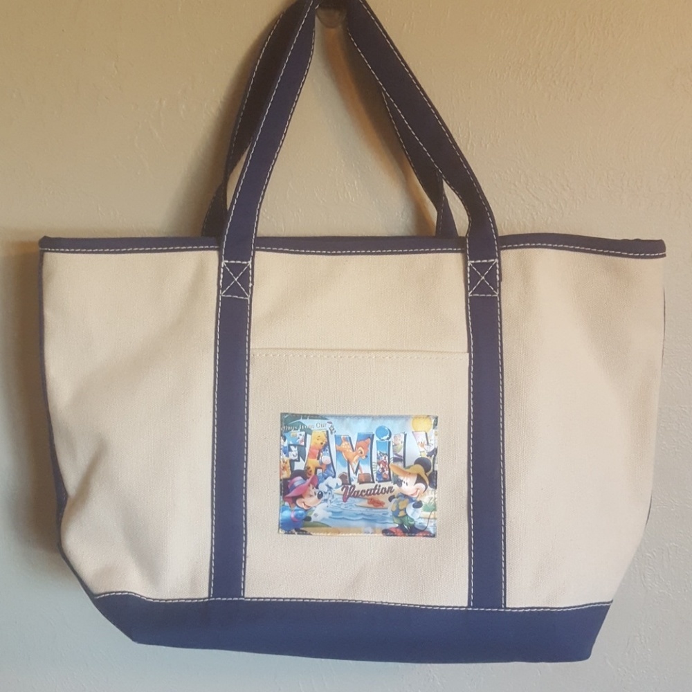 Disney canvas family vacation large tote